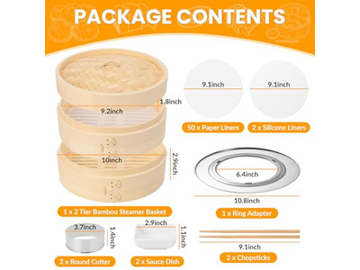 गैस फूड सिलिकॉन बांस की भाप टोकरी