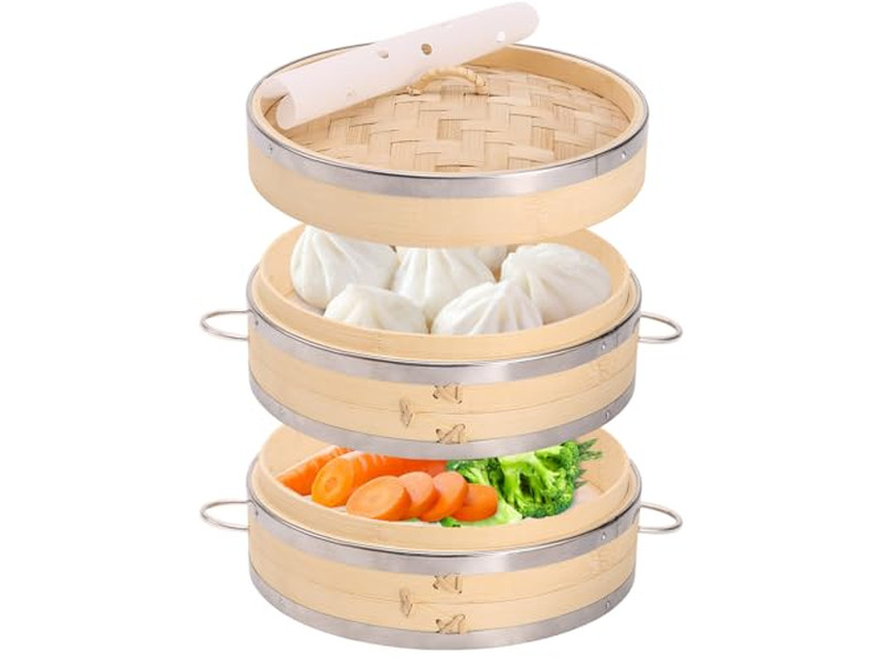 गोल्ड पॉट राइस गैस सीग्रास बांस की भाप टोकरी