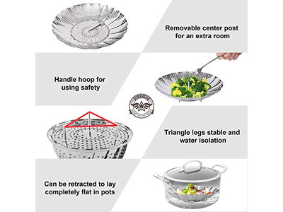 एल्यूमिनियम मोमो पॉट फूड बांस की भाप टोकरी
