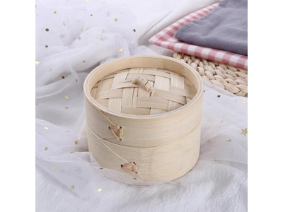 बिग मोमो डिम सम स्टीमर्स बांस की भाप टोकरी