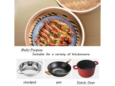 मोमो 8 टॉर्टिला टियर पॉट बांस की भाप टोकरी खरीदें