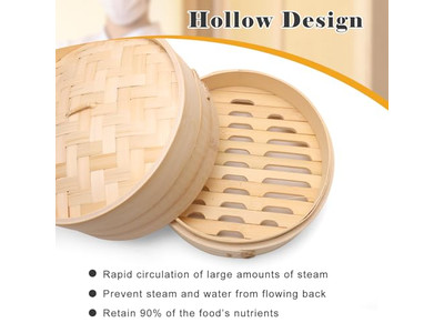 मशीन स्टीम्ड बन पॉट बांस की भाप टोकरी