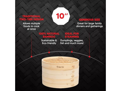 राइस बन स्ट्रीमर कुकर बांस की भाप टोकरी