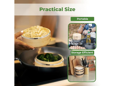 सीफूड डिमसम स्टीमर्स बांस की भाप टोकरी