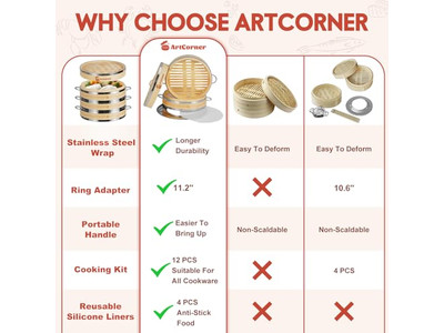 स्ट्रीमर बांस स्ट्रीमर बांस की भाप टोकरी